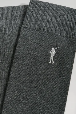 Polo Club Accessoires|Packs*Lot de deux paires de chaussettes avec logo Rigby Go Gris Foncé