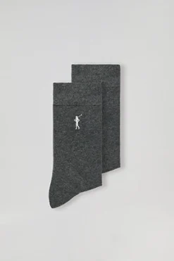 Polo Club Accessoires|Packs*Lot de deux paires de chaussettes avec logo Rigby Go Gris Foncé