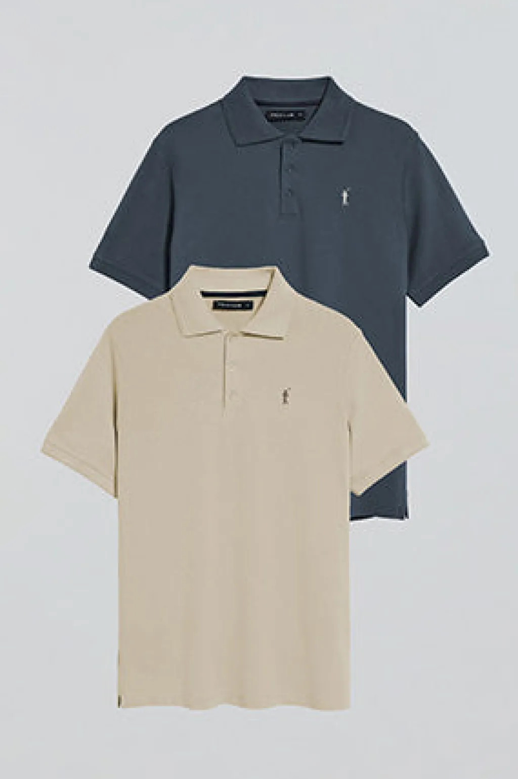 Polo Club Packs|Polos*Lot de deux polos à trois boutons bleu denim et beige avec logo Rigby Go Multicolore
