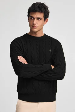 Polo Club Pulls|Packs*Lot de deux pulls en maille tressée en laine mélangée bleu marine et noir pour homme avec broderie Rigby Go Multicolore