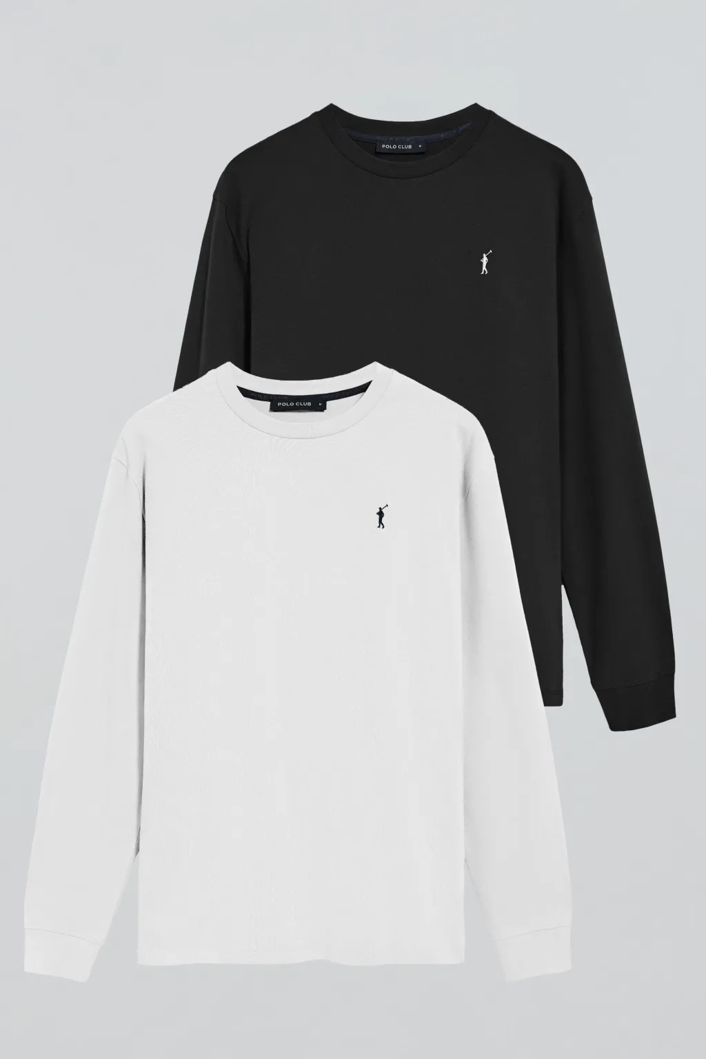 Polo Club Packs|T-Shirts*Lot de deux T-shirts à manches longues en noir et blanc avec logo brodé Rigby Go Multicolore
