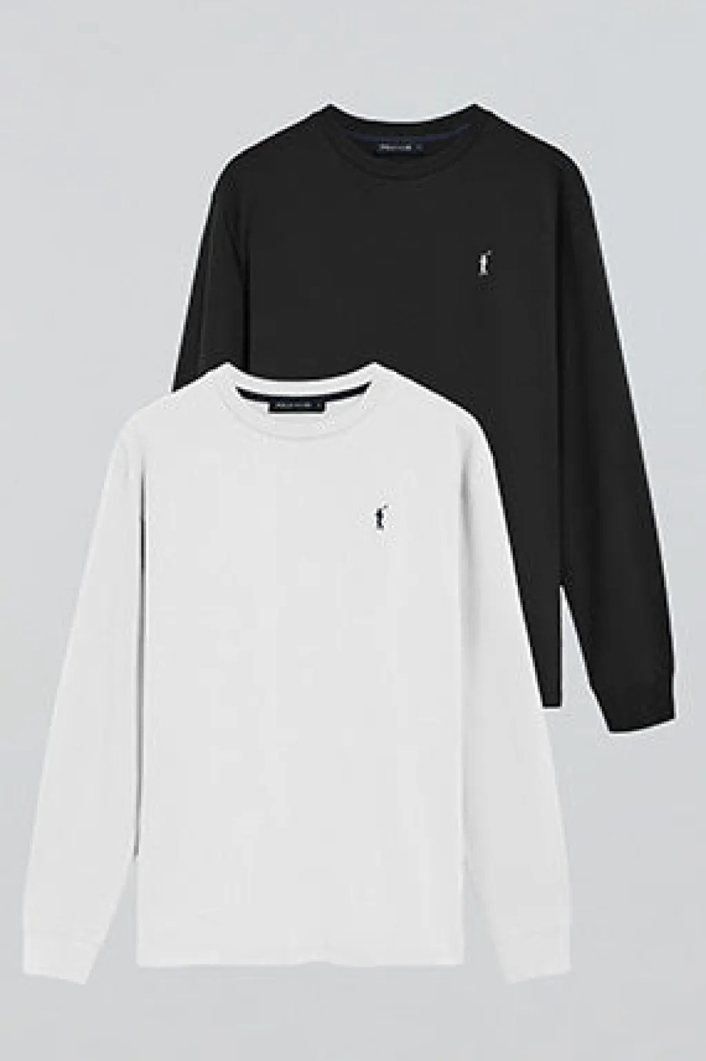 Polo Club Packs|T-Shirts*Lot de deux T-shirts à manches longues en noir et blanc avec logo brodé Rigby Go Multicolore