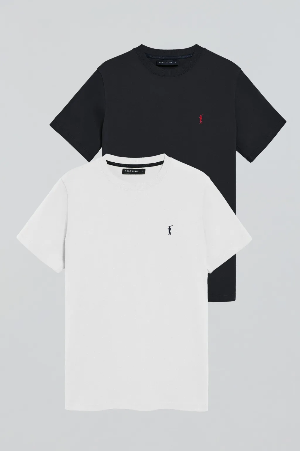 Polo Club Packs|T-Shirts*Lot de deux T-shirts bleu marine et blanc avec col ras du cou et logo brodé Rigby Go Multicolore