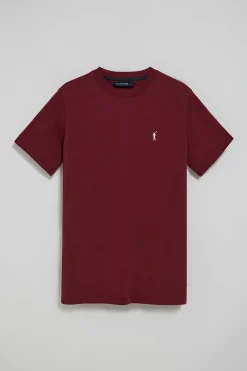 Polo Club T-Shirts|Packs*Lot de deux T-shirts grenat et bleu denim à col ras du cou et logo brodé Rigby Go Multicolore