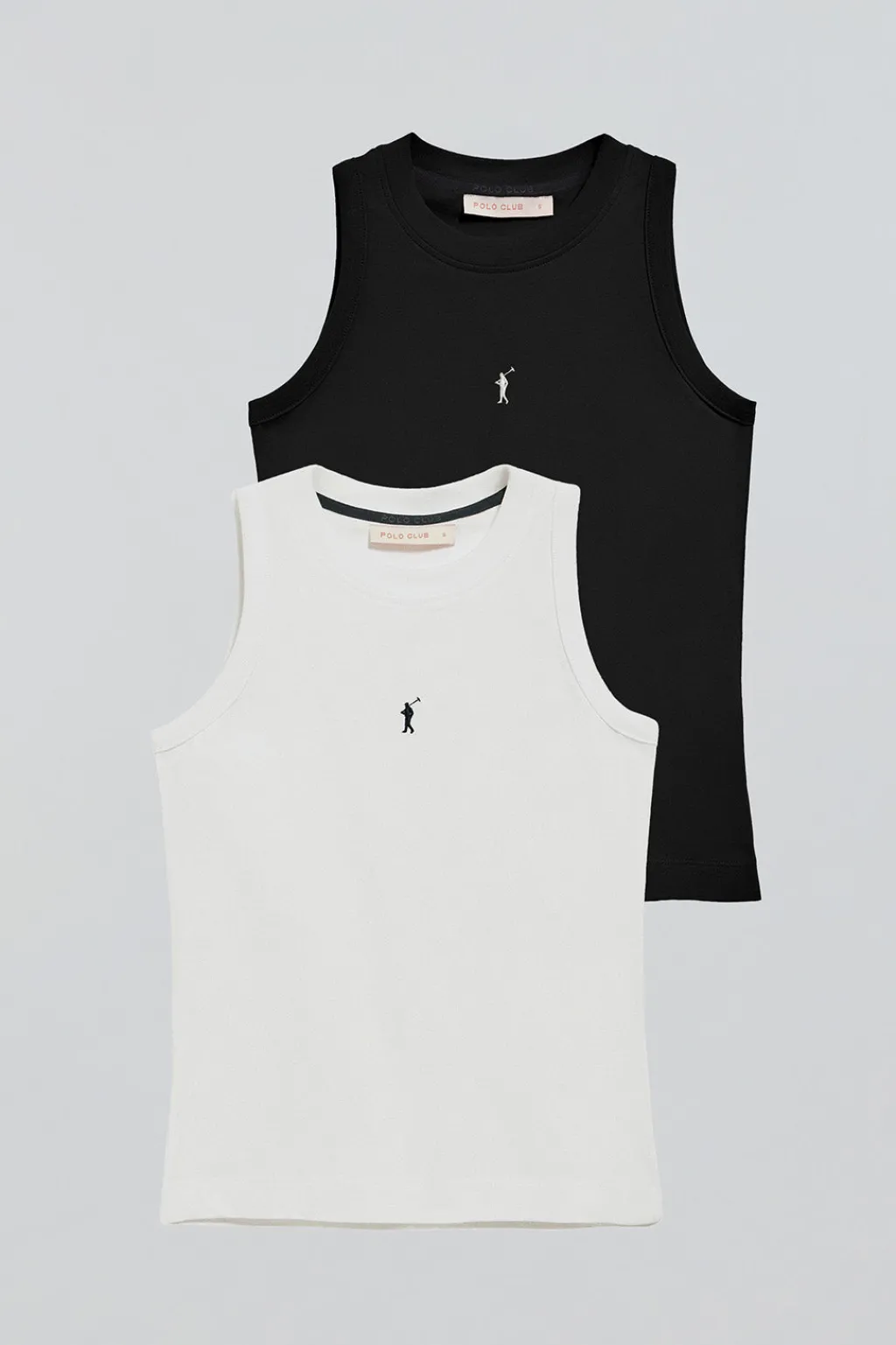 Polo Club Packs|T-Shirts*Lot de deux T-shirts noir et blanc sans manches à col ras du cou avec logo brodé Rigby Go Multicolore