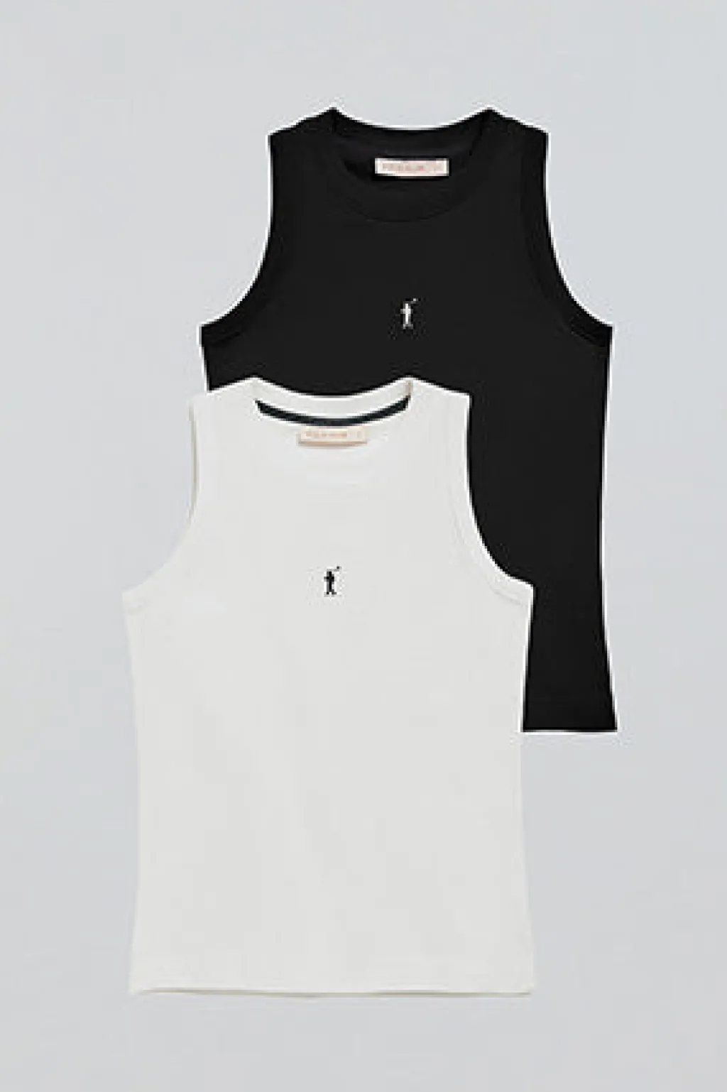 Polo Club Packs|T-Shirts*Lot de deux T-shirts noir et blanc sans manches à col ras du cou avec logo brodé Rigby Go Multicolore