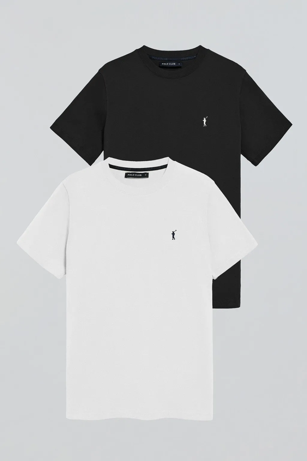 Polo Club Packs|T-Shirts*Lot de deux T-shirts noir et blanc avec col ras du cou et logo brodé Rigby Go Multicolore