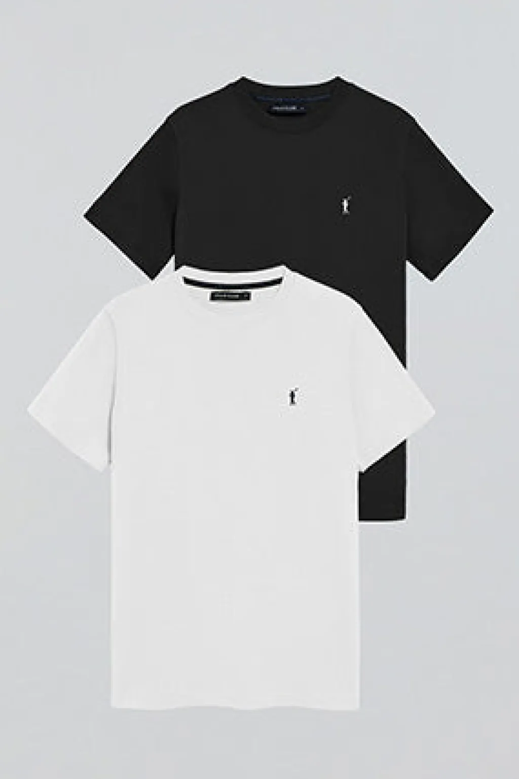 Polo Club Packs|T-Shirts*Lot de deux T-shirts noir et blanc avec col ras du cou et logo brodé Rigby Go Multicolore