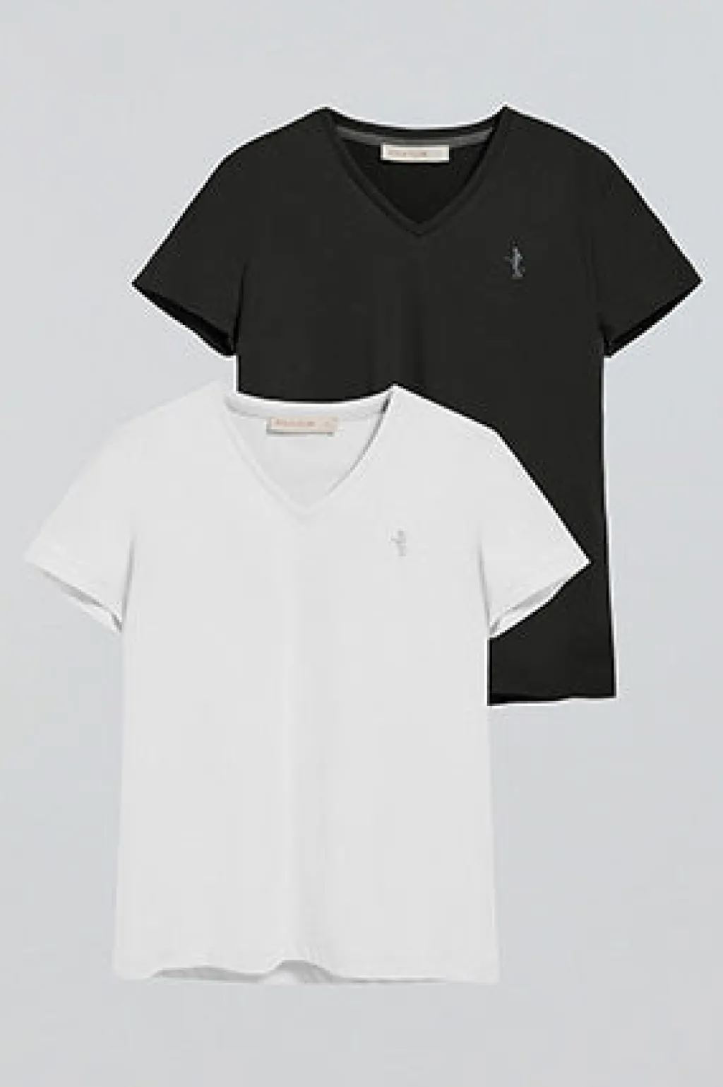 Polo Club Packs|T-Shirts*Lot de deux T-shirts noir et blanc à col en V et broderie Rigby Best Multicolore