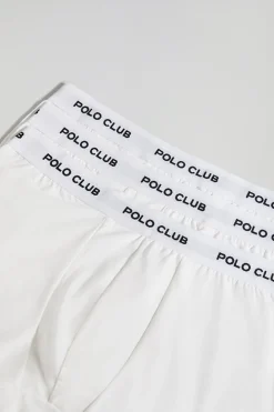 Polo Club Packs*Lot de trois boxers s avec logo Blanc