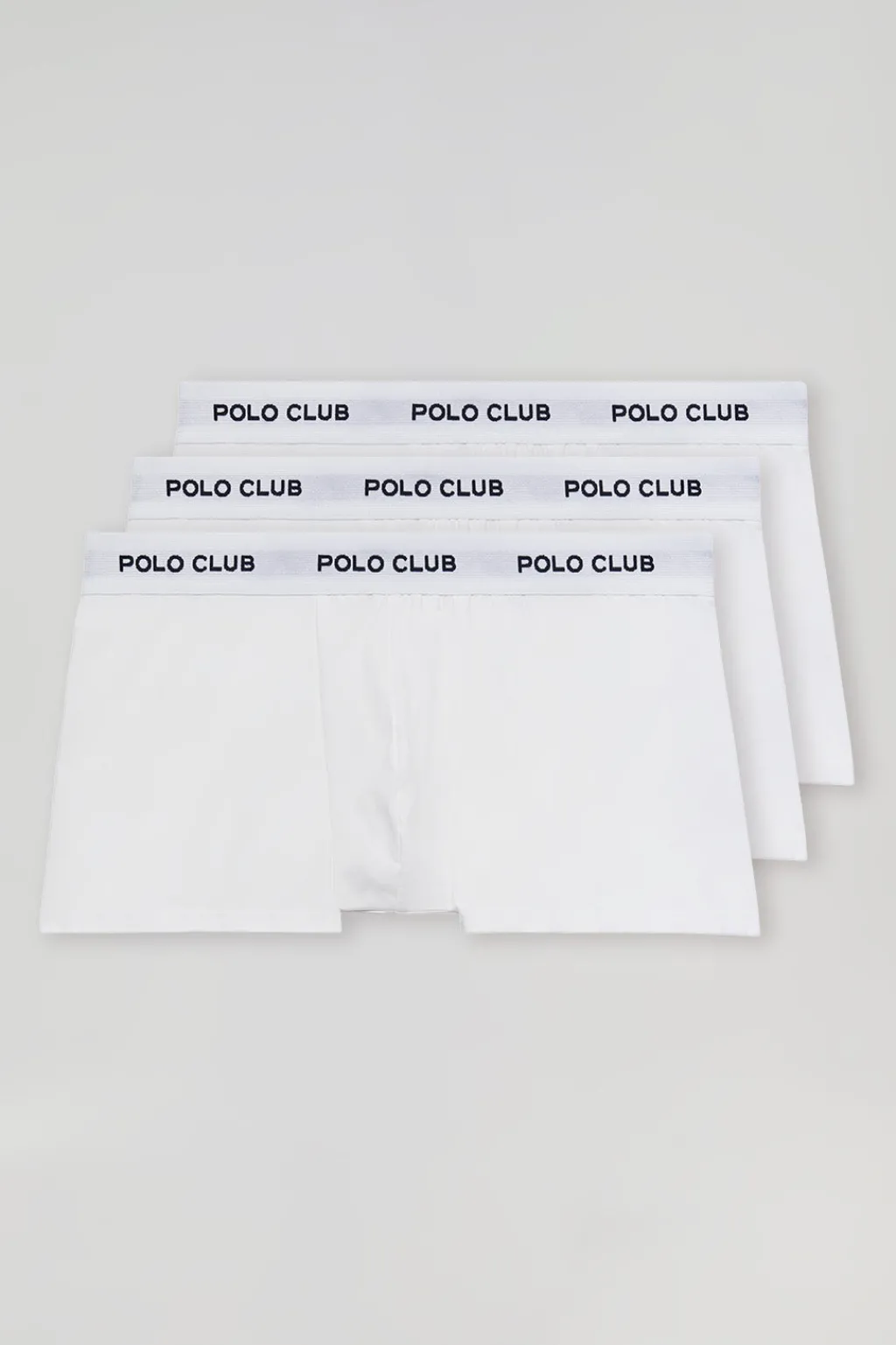Polo Club Packs*Lot de trois boxers s avec logo Blanc