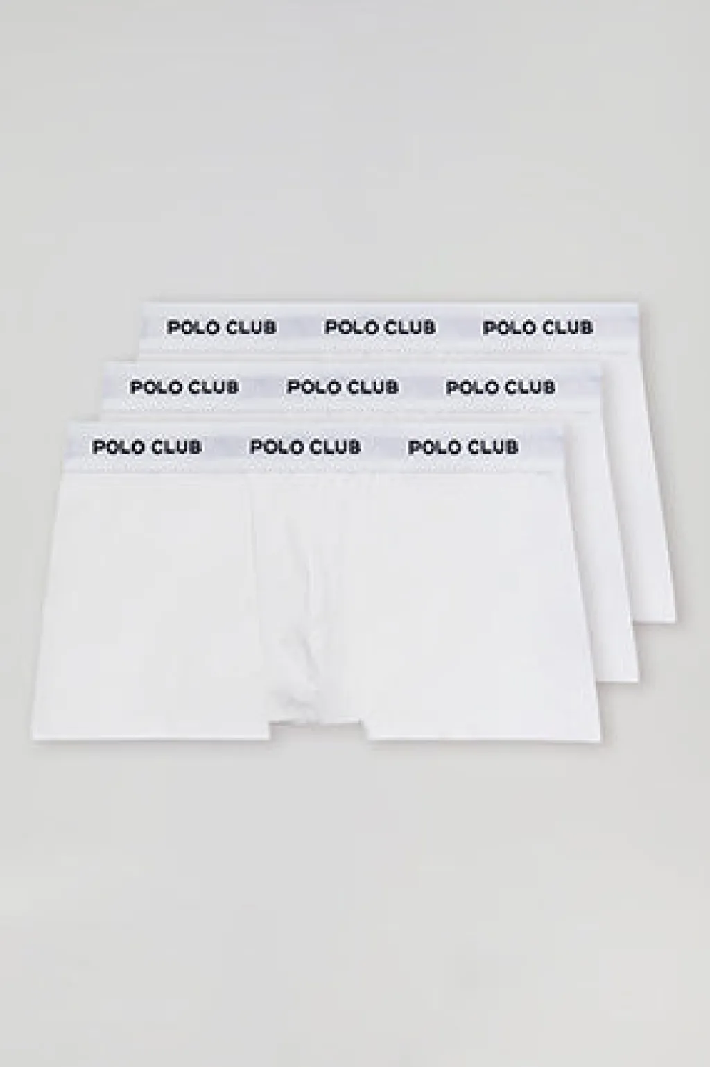 Polo Club Packs*Lot de trois boxers s avec logo Blanc