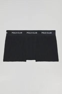 Polo Club Packs*Lot de trois boxers s avec logo Noir