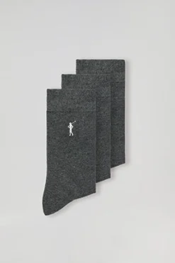 Polo Club Packs*Lot de trois paires de chaussettes avec logo Rigby Go Gris Foncé