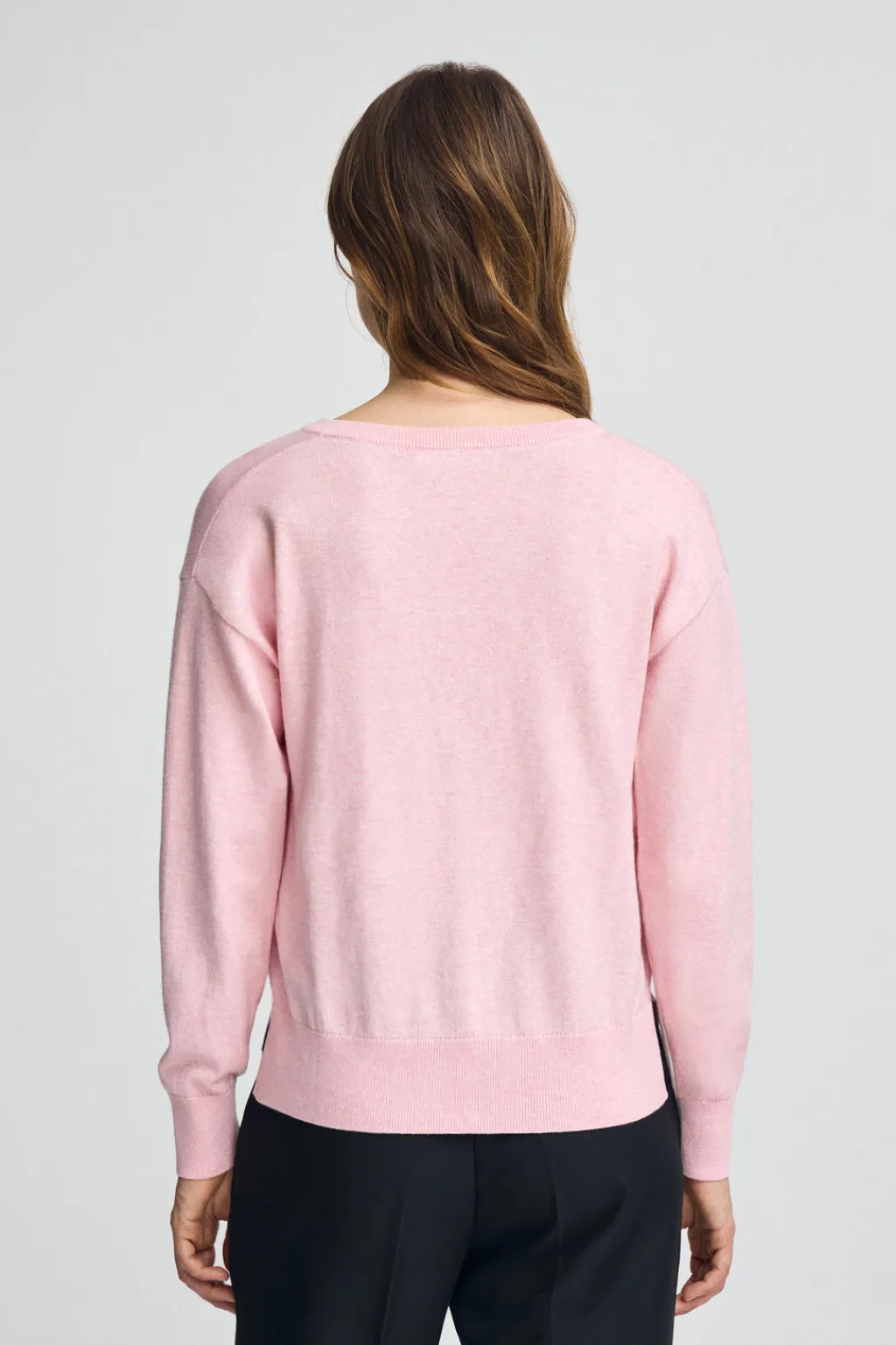 Polo Club Pulls|Packs*Lot pour femme de deux pulls noir et rose chiné à col en V en laine mélangée avec broderie Rigby Go Multicolore