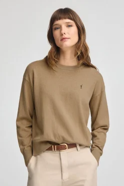 Polo Club Pulls|Packs*Lot pour femme de deux pulls bleu marine et marron clair en laine mélangée avec broderie Rigby Go Multicolore