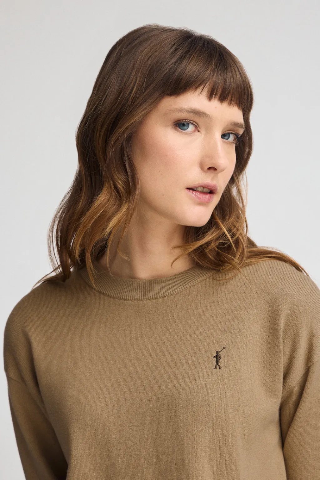 Polo Club Pulls|Packs*Lot pour femme de deux pulls bleu marine et marron clair en laine mélangée avec broderie Rigby Go Multicolore