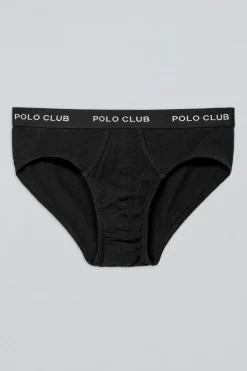 Polo Club Packs*Lots de deux slips noir et gris avec détail Multicolore