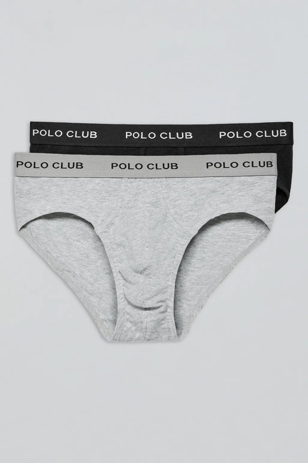 Polo Club Packs*Lots de deux slips noir et gris avec détail Multicolore