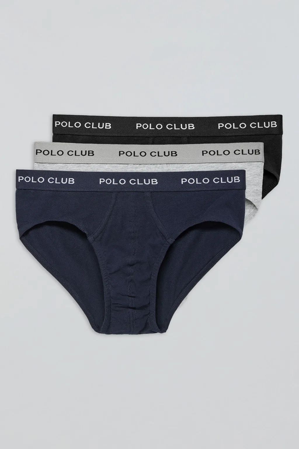 Polo Club Packs*Lots de trois slips noir, gris et bleu marine avec détail Multicolore