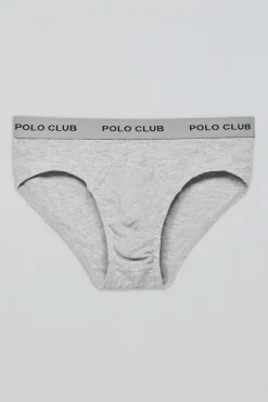Polo Club Packs*Lots de trois slips noir, gris et blanc avec détail Multicolore