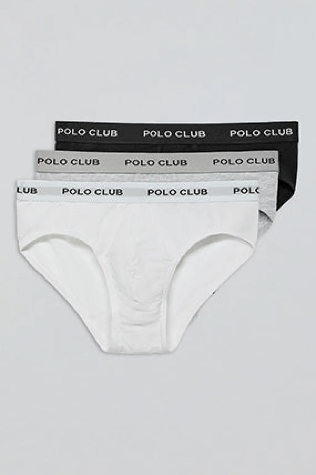 Polo Club Packs*Lots de trois slips noir, gris et blanc avec détail Multicolore