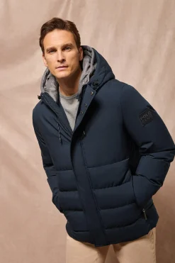 Polo Club Vestes*Manteau Aspen matelassé à capuche fixe et détails Bleu Marine