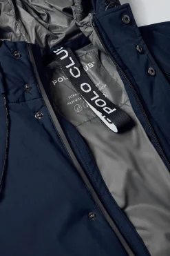 Polo Club Vestes*Manteau Aspen matelassé à capuche fixe et détails Bleu Marine