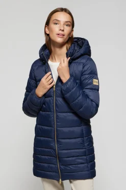 Polo Club Vestes*Manteau Corinne ultralight avec capuche et logo Bleu Marine