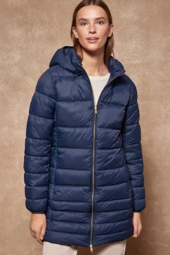 Polo Club Vestes*Manteau Corinne ultralight avec capuche et logo Bleu Marine