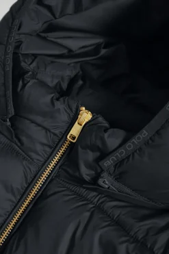 Polo Club Vestes*Manteau Corinne ultralight avec capuche et logo Noir
