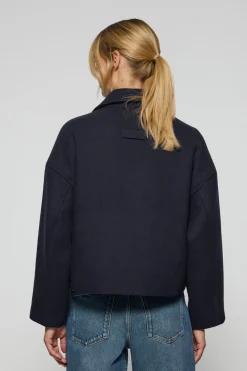 Polo Club Vestes*Manteau court en toile croisé et boutonné avec détails Bleu Marine