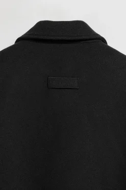 Polo Club Vestes*Manteau court en toile croisé et boutonné avec détails Noir