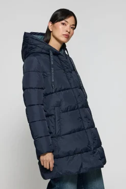 Polo Club Vestes*Manteau Gracia bleu réversible avec capuche fixe et détails Bleu Marine