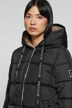 Polo Club Vestes*Manteau Gracia réversible avec capuche fixe et détails Noir