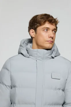 Polo Club Vestes*Manteau gris Courchevel avec capuche amovible et détails Gris clair
