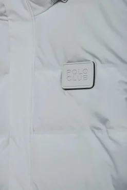 Polo Club Vestes*Manteau gris Courchevel avec capuche amovible et détails Gris clair