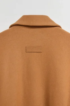 Polo Club Vestes*Manteau long Carrie couleur en drap et détails Camel