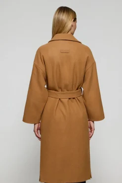 Polo Club Vestes*Manteau long Carrie couleur en drap et détails Camel