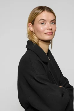 Polo Club Vestes*Manteau long Carrie en drap et détails Noir