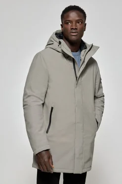 Polo Club Vestes*Manteau Mackey avec capuche fixe et détails Gris Pierre