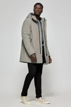 Polo Club Vestes*Manteau Mackey avec capuche fixe et détails Gris Pierre