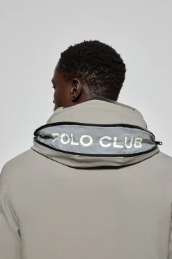 Polo Club Vestes*Manteau Mackey avec capuche fixe et détails Gris Pierre