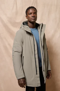 Polo Club Vestes*Manteau Mackey avec capuche fixe et détails Gris Pierre