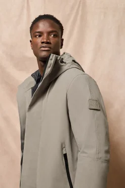 Polo Club Vestes*Manteau Mackey avec capuche fixe et détails Gris Pierre