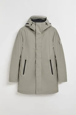 Polo Club Vestes*Manteau Mackey avec capuche fixe et détails Gris Pierre