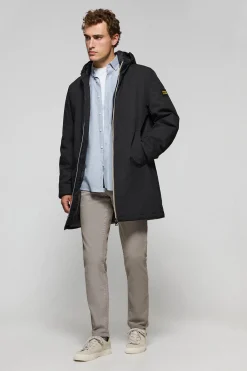 Polo Club Vestes*Manteau matelassé avec capuche et écusson bicolore Noir