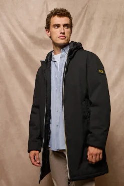 Polo Club Vestes*Manteau matelassé avec capuche et écusson bicolore Noir
