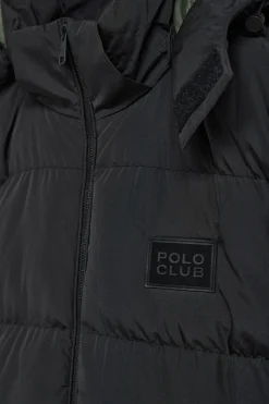 Polo Club Vestes*Manteau Staten à capuche amovible et détails Noir