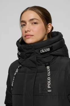 Polo Club Vestes*Manteau Polar avec capuche fixe et détails Noir